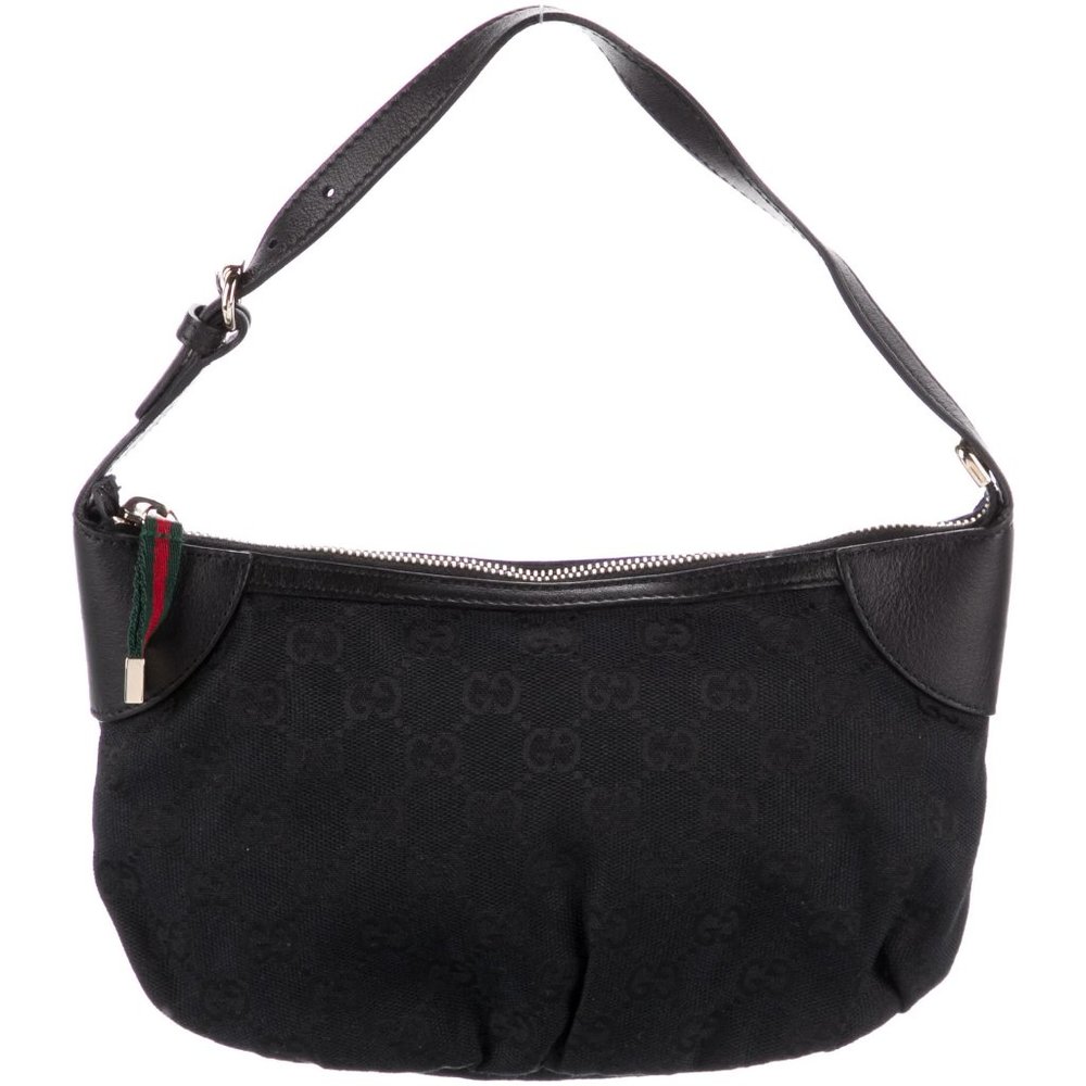 Gucci GG Canvas Black Shoulder Bag